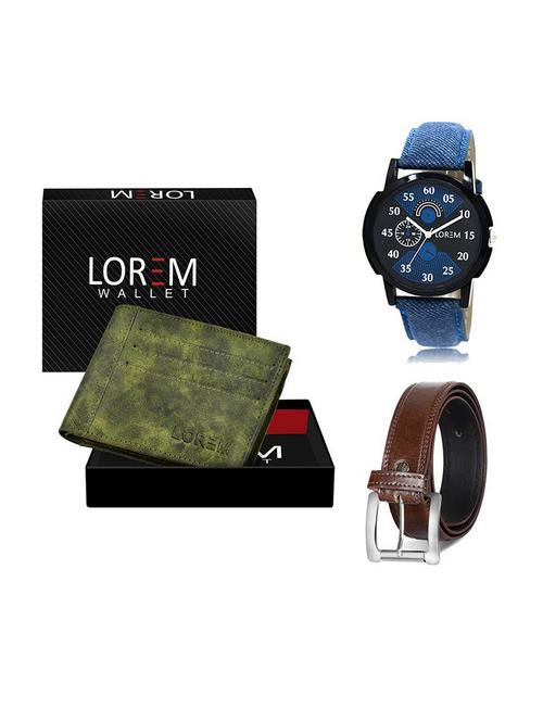 belt, wallet & watch gift combo - 19379103 - Very Small Image - 1