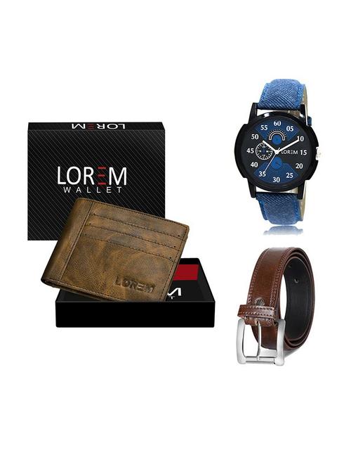 belt, wallet & watch gift combo - 19379105 - Very Small Image - 1