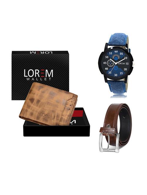 belt, wallet & watch gift combo - 19379107 - Very Small Image - 1