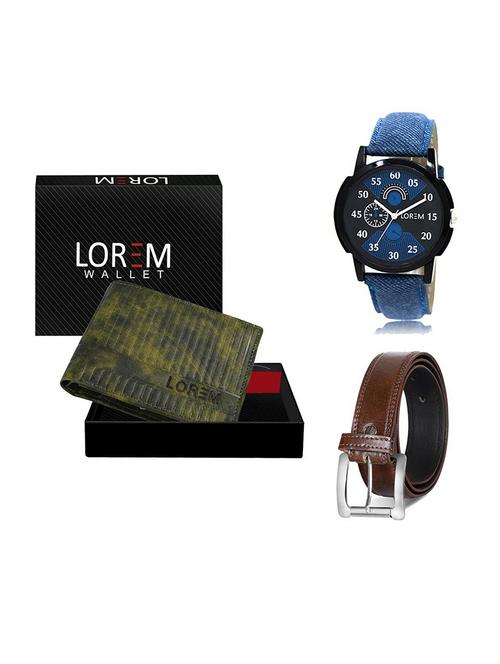belt, wallet & watch gift combo - 19379116 - Very Small Image - 1