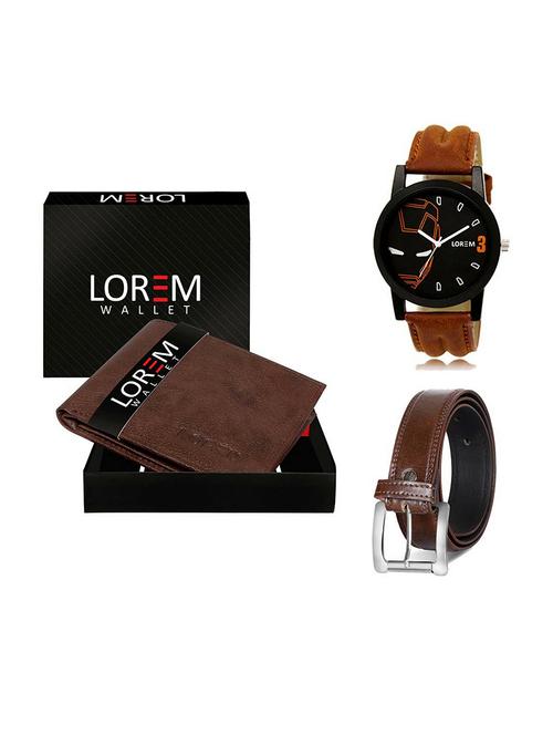 belt, wallet & watch gift combo - 19379188 - Very Small Image - 1