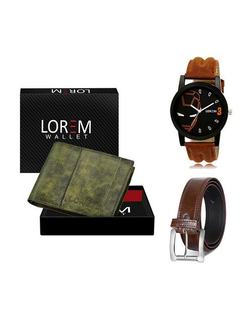 belt, wallet & watch gift combo - 19379194 - Very Small Image - 1