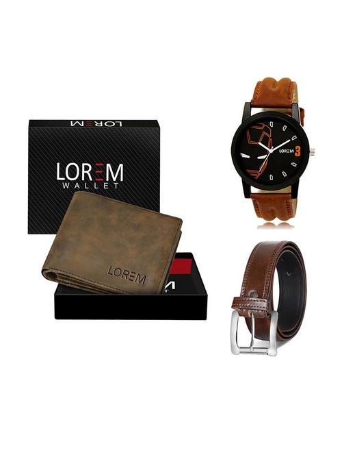 belt, wallet & watch gift combo - 19379201 - Very Small Image - 1