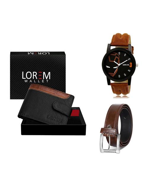 belt, wallet & watch gift combo - 19379221 - Very Small Image - 1