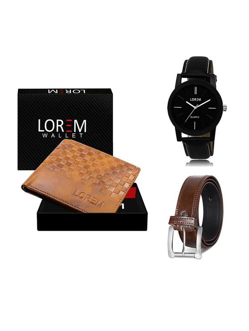 belt, wallet & watch gift combo - 19379258 - Very Small Image - 1