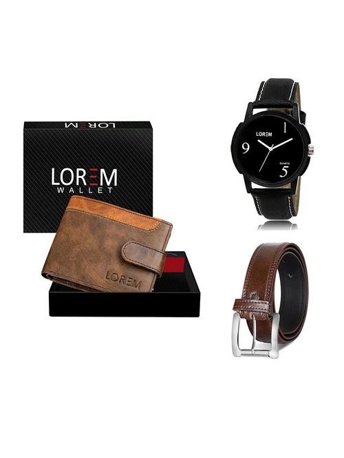 belt, wallet & watch gift combo - 19379310 - Very Small Image - 1