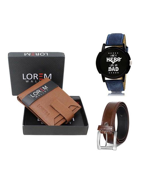 belt, wallet & watch gift combo - 19379321 - Very Small Image - 1