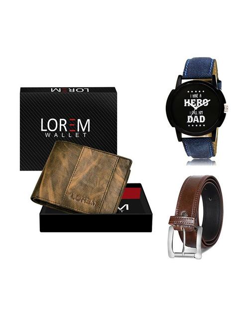 belt, wallet & watch gift combo - 19379331 - Very Small Image - 1
