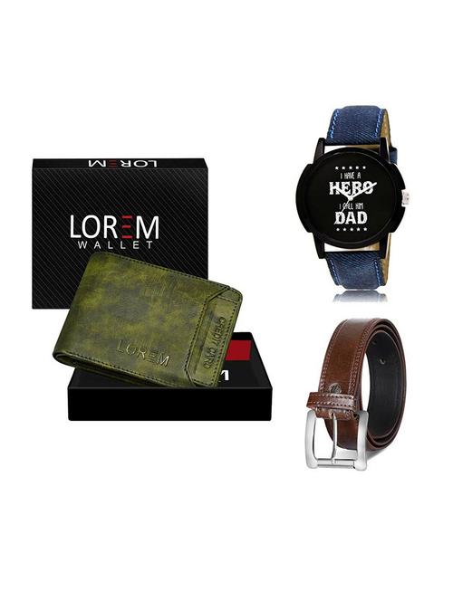 belt, wallet & watch gift combo - 19379338 - Very Small Image - 1