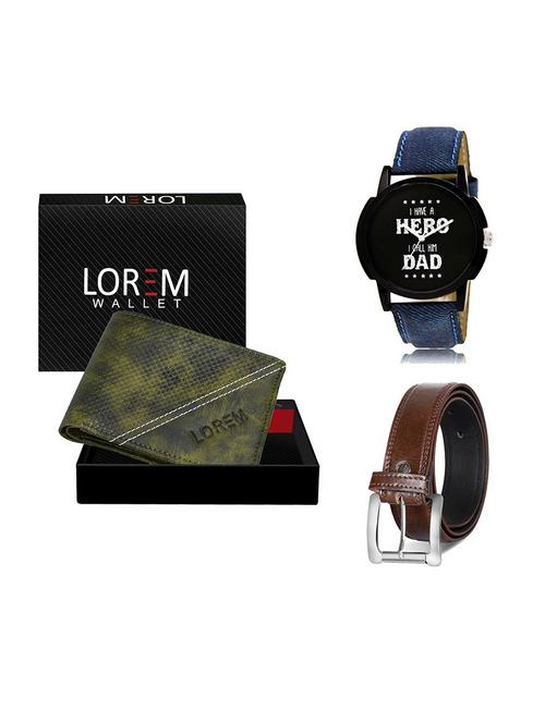 belt, wallet & watch gift combo - 19379345 - Very Small Image - 1