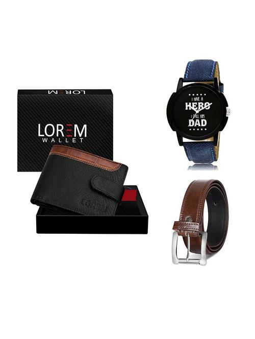 belt, wallet & watch gift combo - 19379356 - Very Small Image - 1