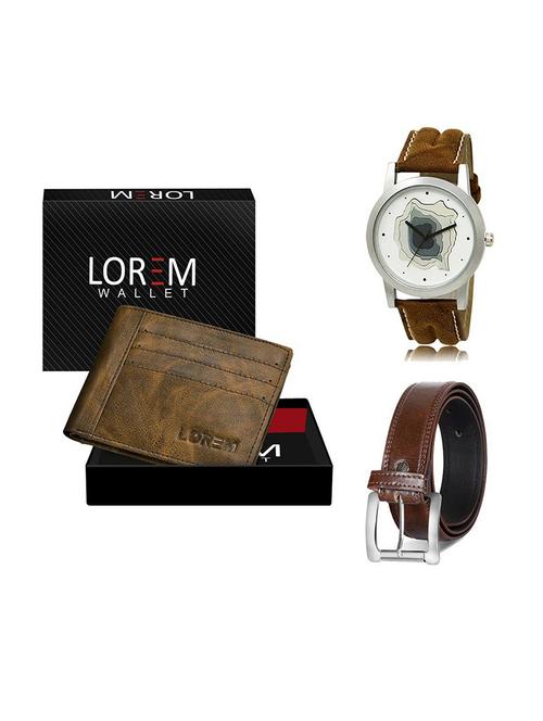 belt, wallet & watch gift combo - 19379420 - Very Small Image - 1