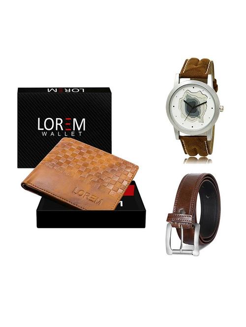 belt, wallet & watch gift combo - 19379438 - Very Small Image - 1
