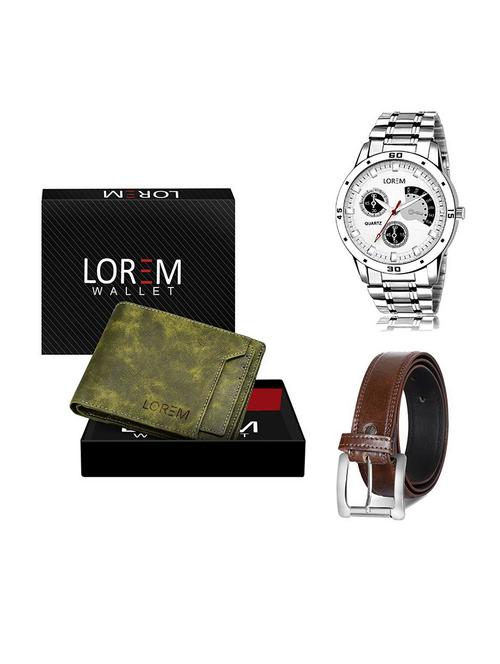 belt, wallet & watch gift combo - 19379462 - Very Small Image - 1