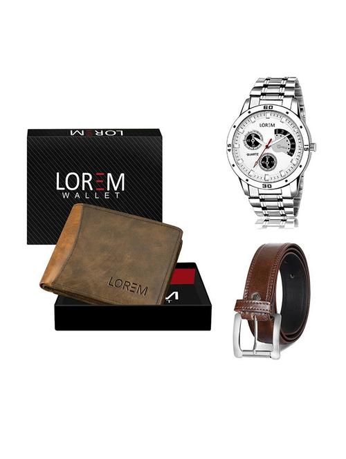 belt, wallet & watch gift combo - 19379472 - Very Small Image - 1