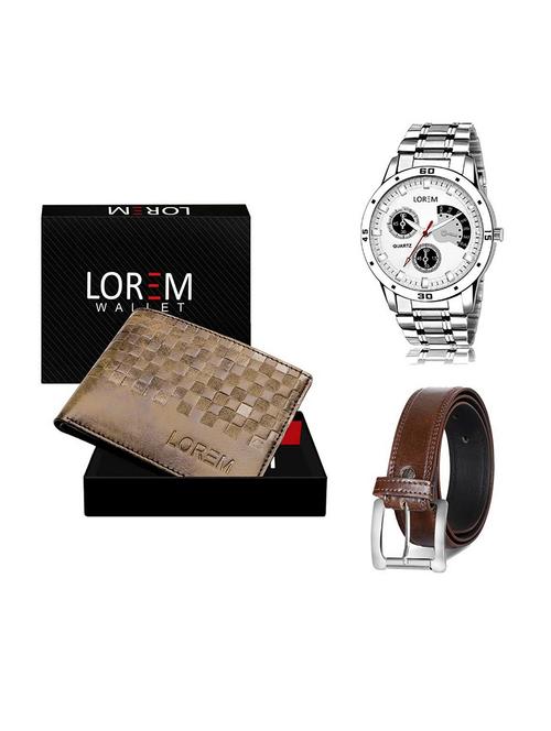 belt, wallet & watch gift combo - 19379482 - Very Small Image - 1