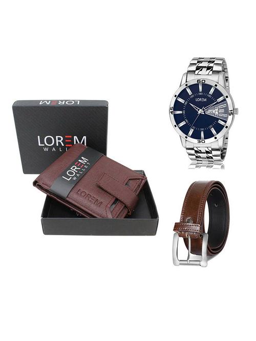 belt, wallet & watch gift combo - 19379500 - Very Small Image - 1