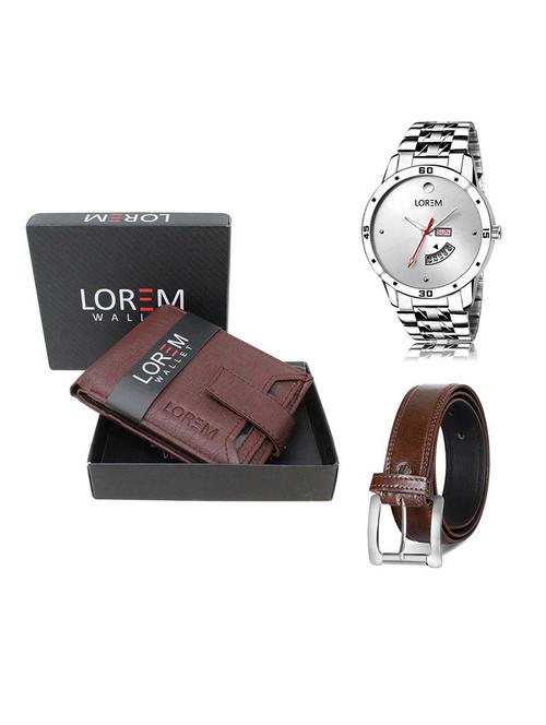 belt, wallet & watch gift combo - 19379545 - Very Small Image - 1