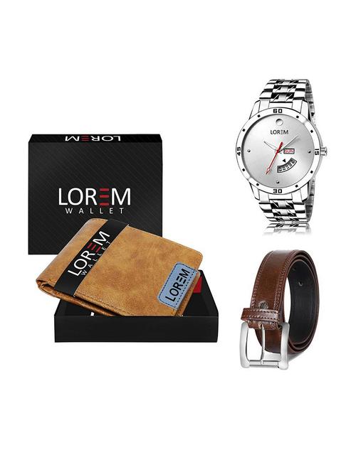 belt, wallet & watch gift combo - 19379547 - Very Small Image - 1