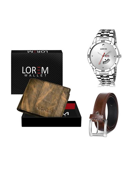 belt, wallet & watch gift combo - 19379556 - Very Small Image - 1