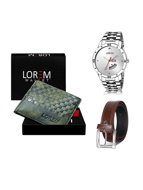 belt, wallet & watch gift combo - 19379574 - Very Small Image - 1