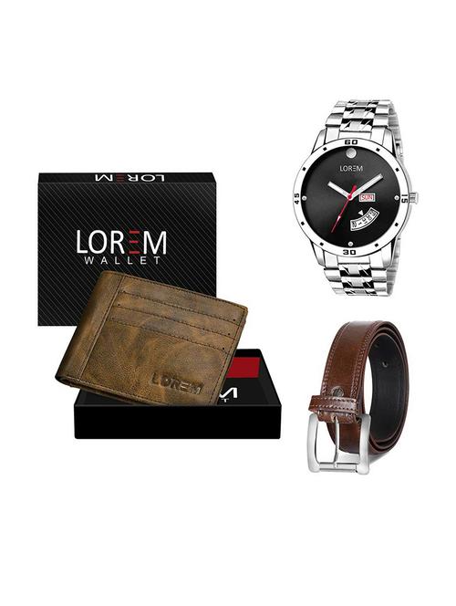 belt, wallet & watch gift combo - 19379600 - Very Small Image - 1