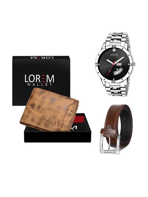 belt, wallet & watch gift combo - 19379602 - Very Small Image - 1