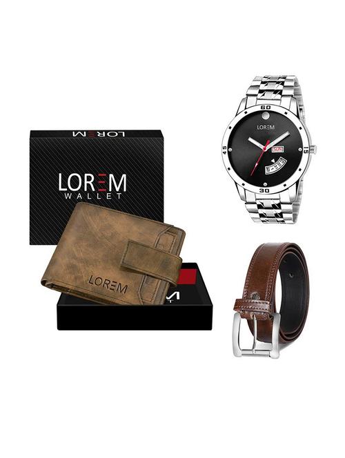 belt, wallet & watch gift combo - 19379604 - Very Small Image - 1