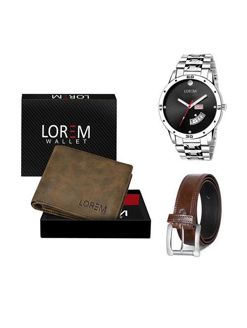 belt, wallet & watch gift combo - 19379606 - Very Small Image - 1