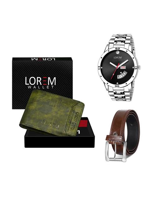 belt, wallet & watch gift combo - 19379608 - Very Small Image - 1