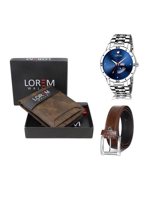 belt, wallet & watch gift combo - 19379631 - Very Small Image - 1