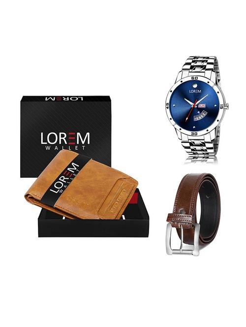 belt, wallet & watch gift combo - 19379632 - Very Small Image - 1