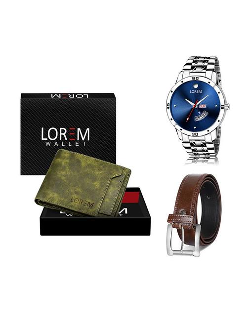 belt, wallet & watch gift combo - 19379642 - Very Small Image - 1