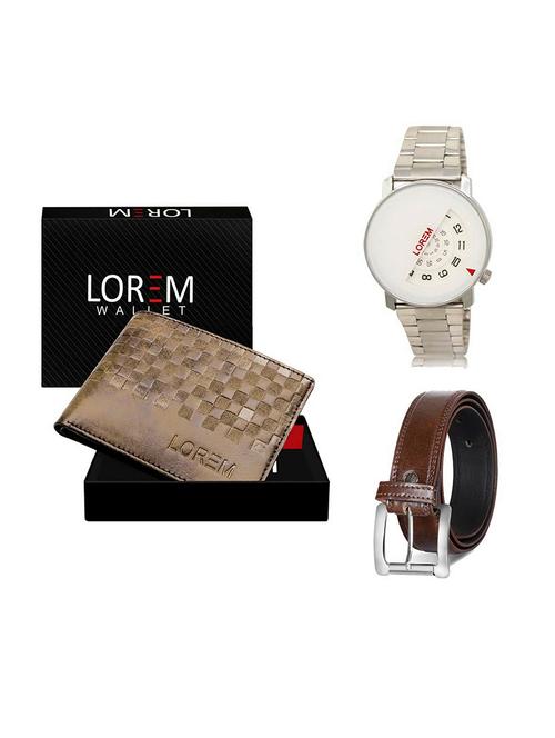 belt, wallet & watch gift combo - 19379707 - Very Small Image - 1