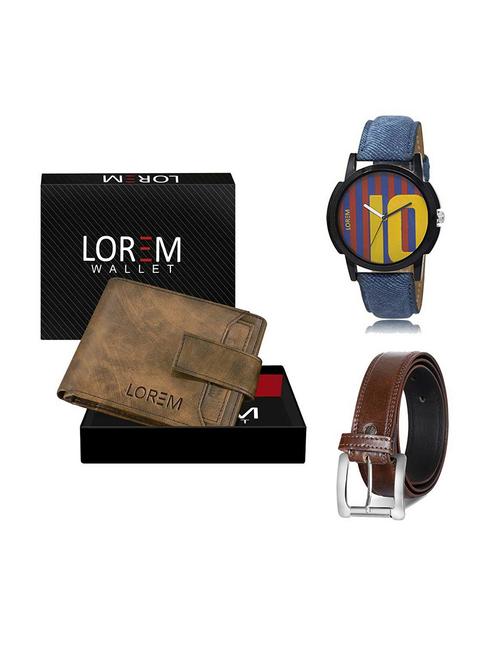 belt, wallet & watch gift combo - 19379784 - Very Small Image - 1