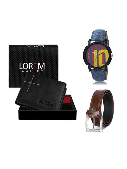 belt, wallet & watch gift combo - 19379801 - Very Small Image - 1