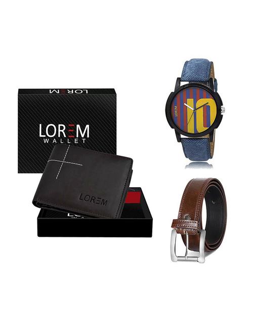 belt, wallet & watch gift combo - 19379802 - Very Small Image - 1
