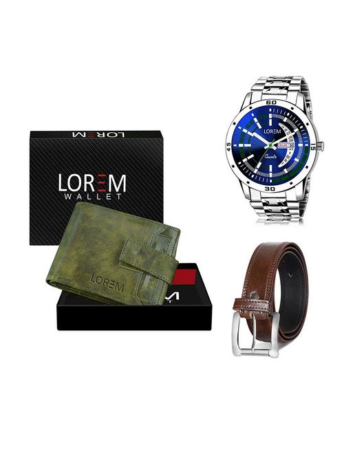 belt, wallet & watch gift combo - 19379828 - Very Small Image - 1