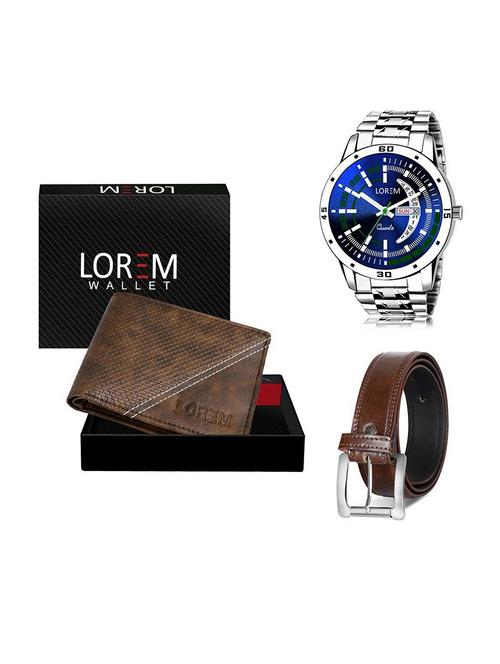 belt, wallet & watch gift combo - 19379838 - Very Small Image - 1