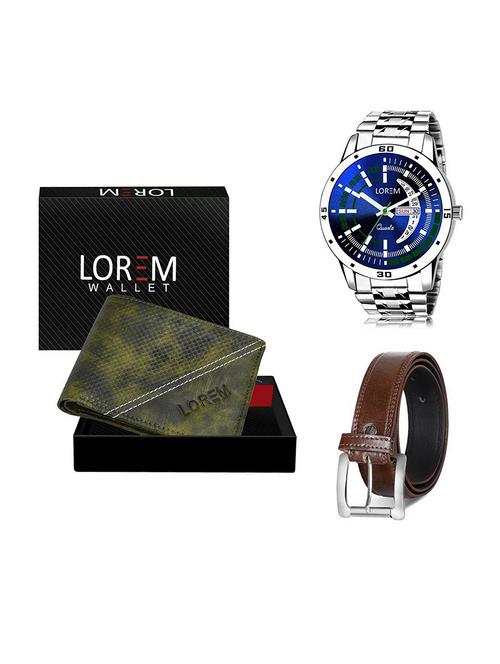 belt, wallet & watch gift combo - 19379840 - Very Small Image - 1