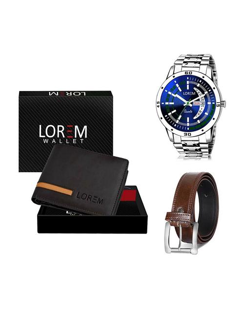 belt, wallet & watch gift combo - 19379849 - Very Small Image - 1