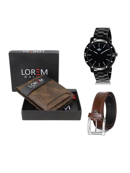 belt, wallet & watch gift combo - 19379901 - Very Small Image - 1