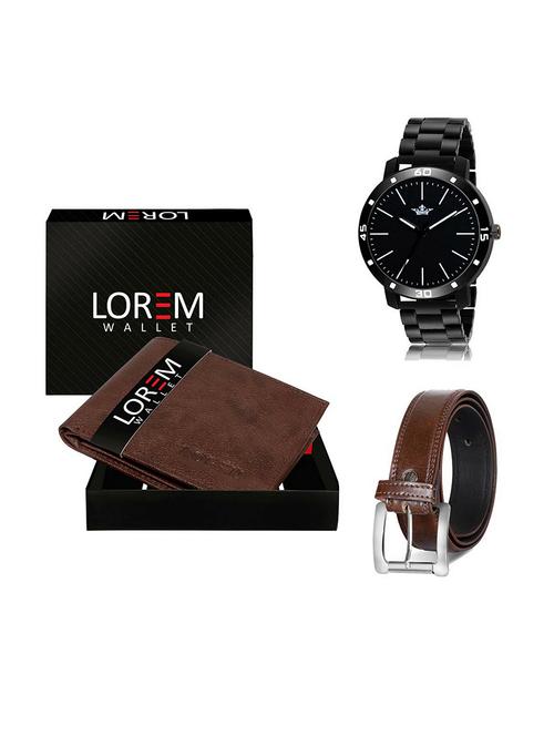 belt, wallet & watch gift combo - 19379908 - Very Small Image - 1