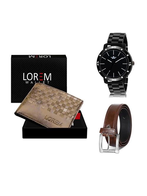 belt, wallet & watch gift combo - 19379932 - Very Small Image - 1