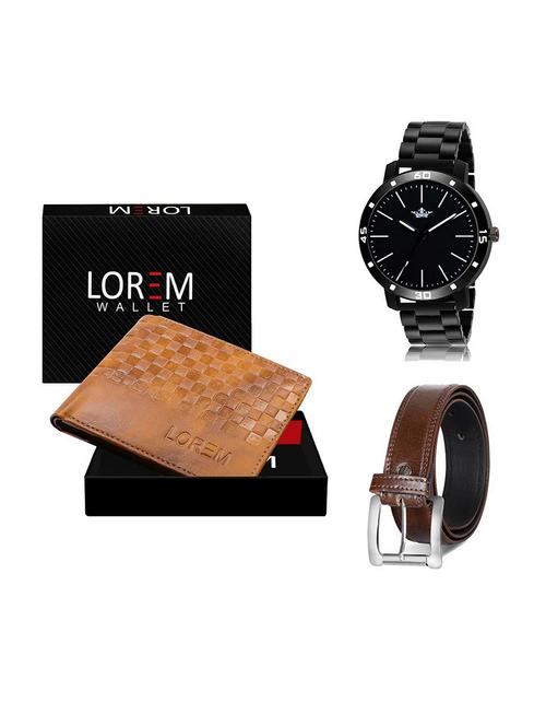 belt, wallet & watch gift combo - 19379933 - Very Small Image - 1