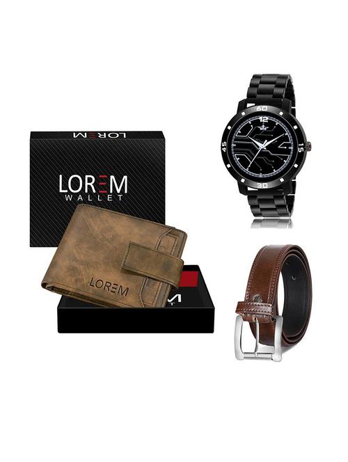 belt, wallet & watch gift combo - 19379964 - Very Small Image - 1