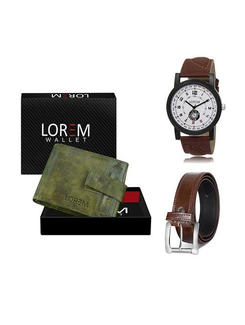 belt, wallet & watch gift combo - 19380008 - Very Small Image - 1