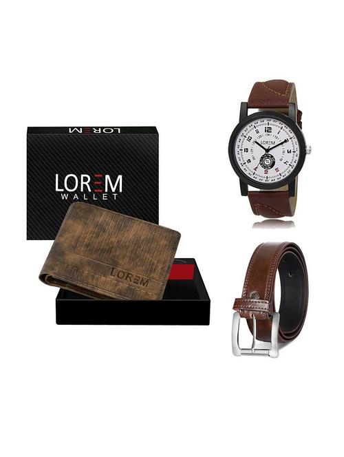 belt, wallet & watch gift combo - 19380014 - Very Small Image - 1
