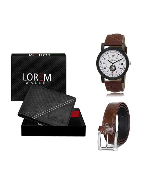 belt, wallet & watch gift combo - 19380021 - Very Small Image - 1