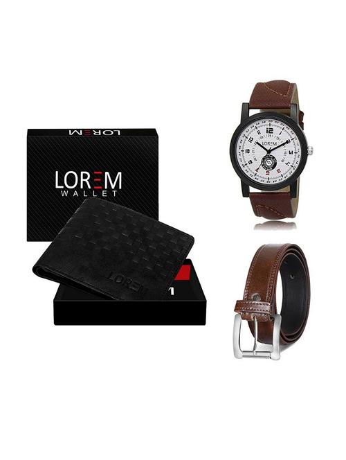 belt, wallet & watch gift combo - 19380025 - Very Small Image - 1